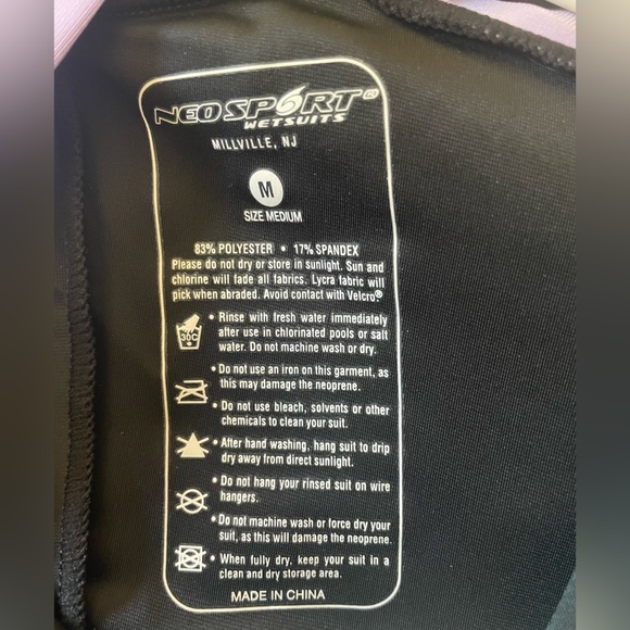 NeoSport Unisex Wetsuit Sports Skin Suit 50+ UV Shield Full Body Size M - Picture 4 of 5